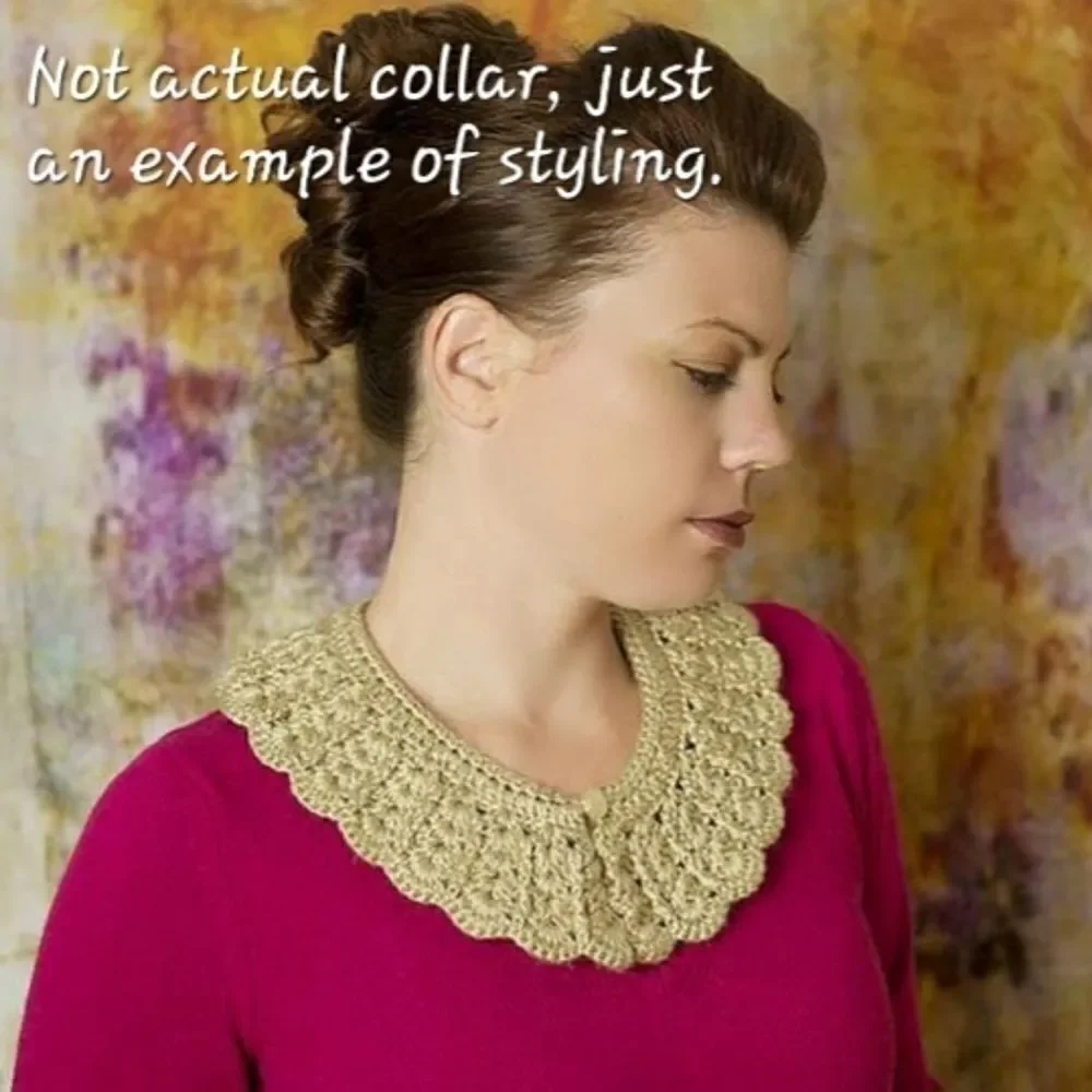 Vintage Crochet Collar Knit with scalloped edge